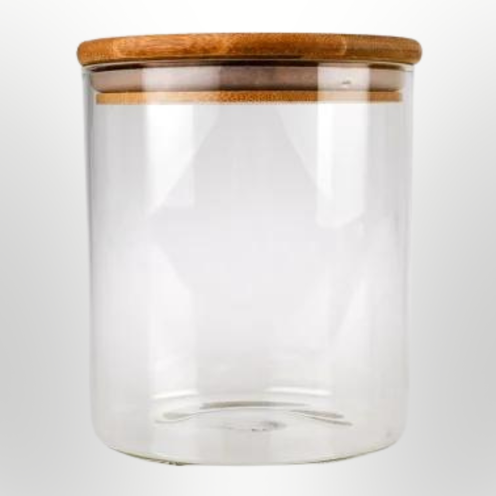 1000ml Bamboo Lid Jar Short
