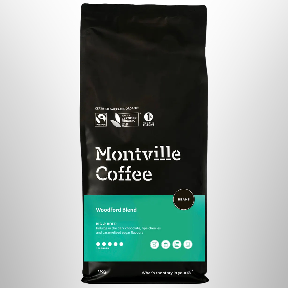 MONTVILLE Beans Woodford Coffee Organic 1kg