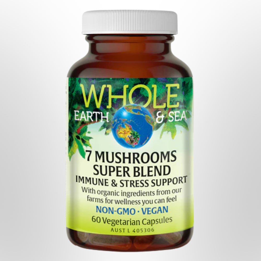 WHOLE EARTH & SEA 7 Mushrooms Super Blend 60 Caps