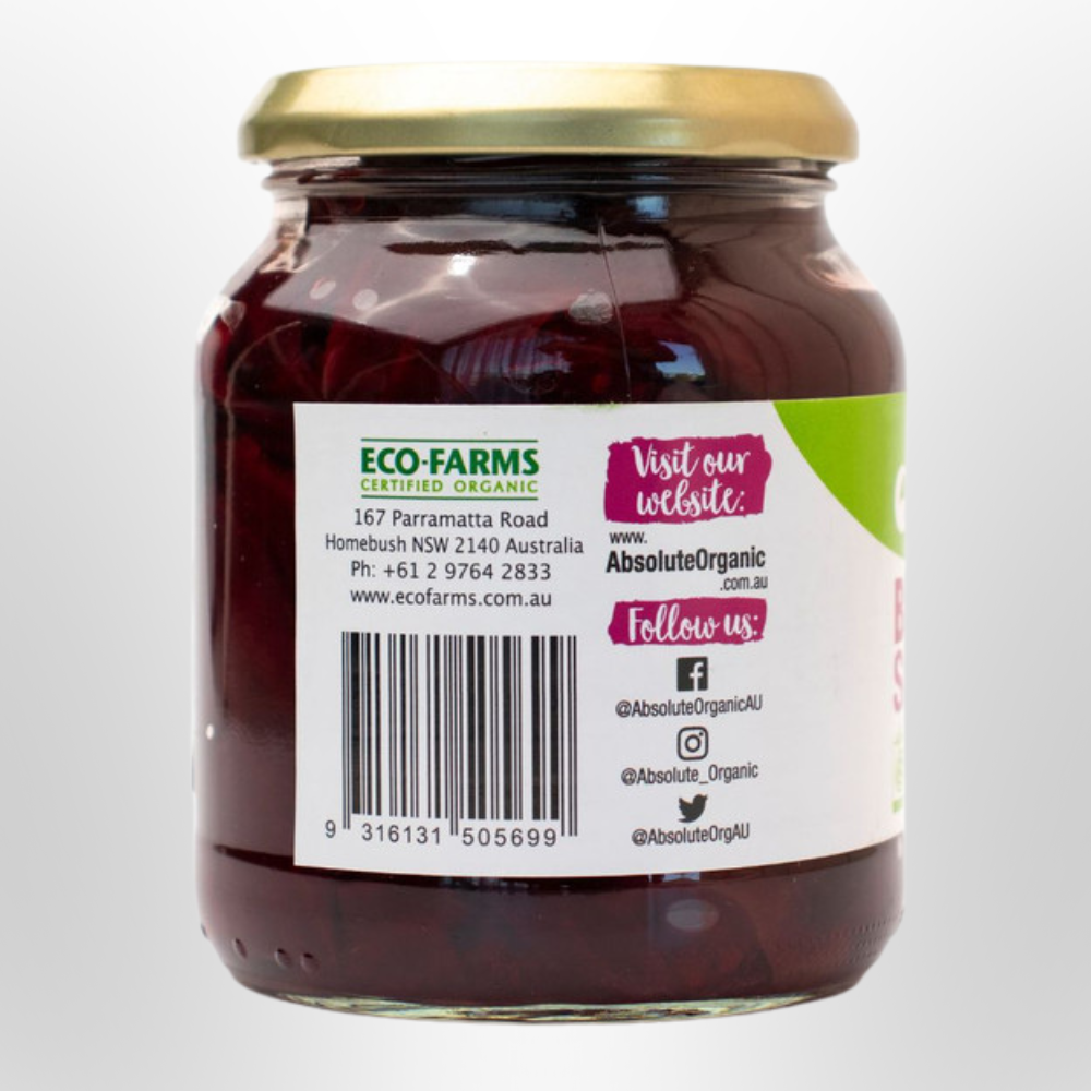 ABSOLUTE ORGANIC Sliced Beetroot Organic 340g