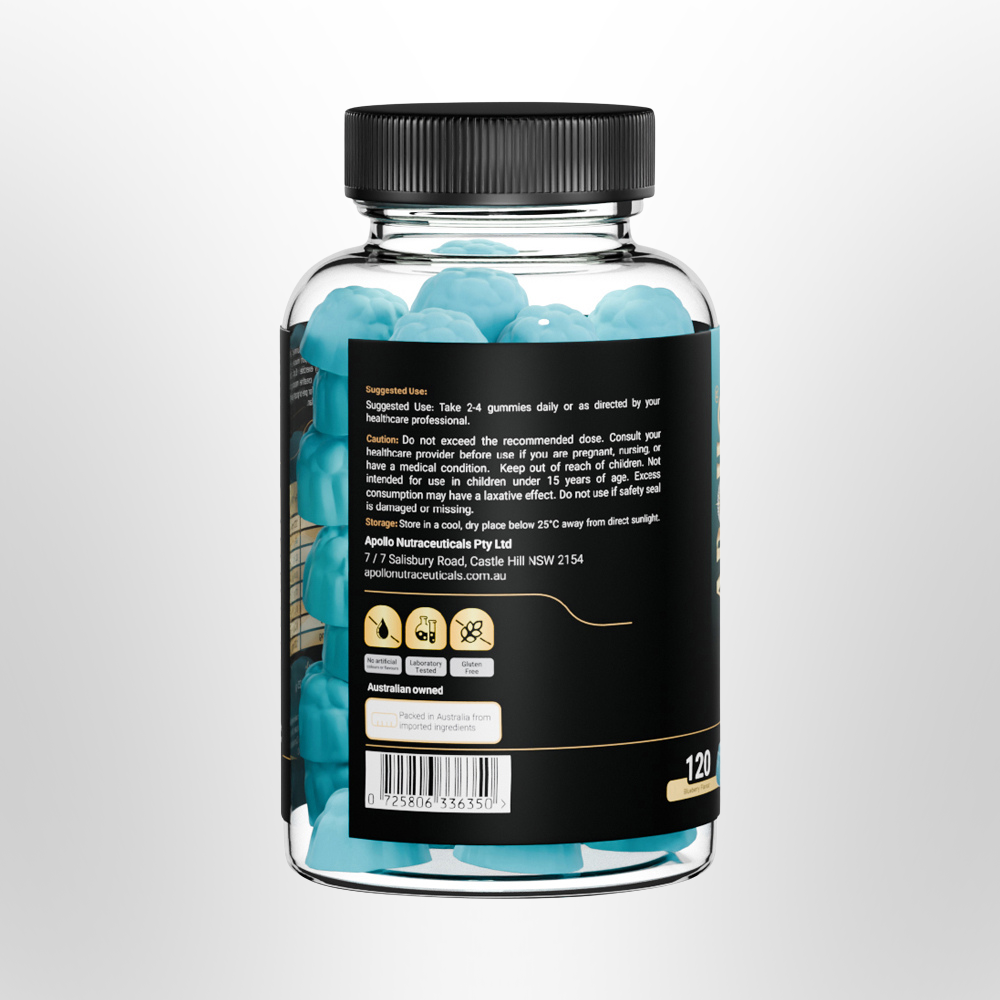 APOLLO Creatine Monohydrate Gummies Blueberry 120 Pack