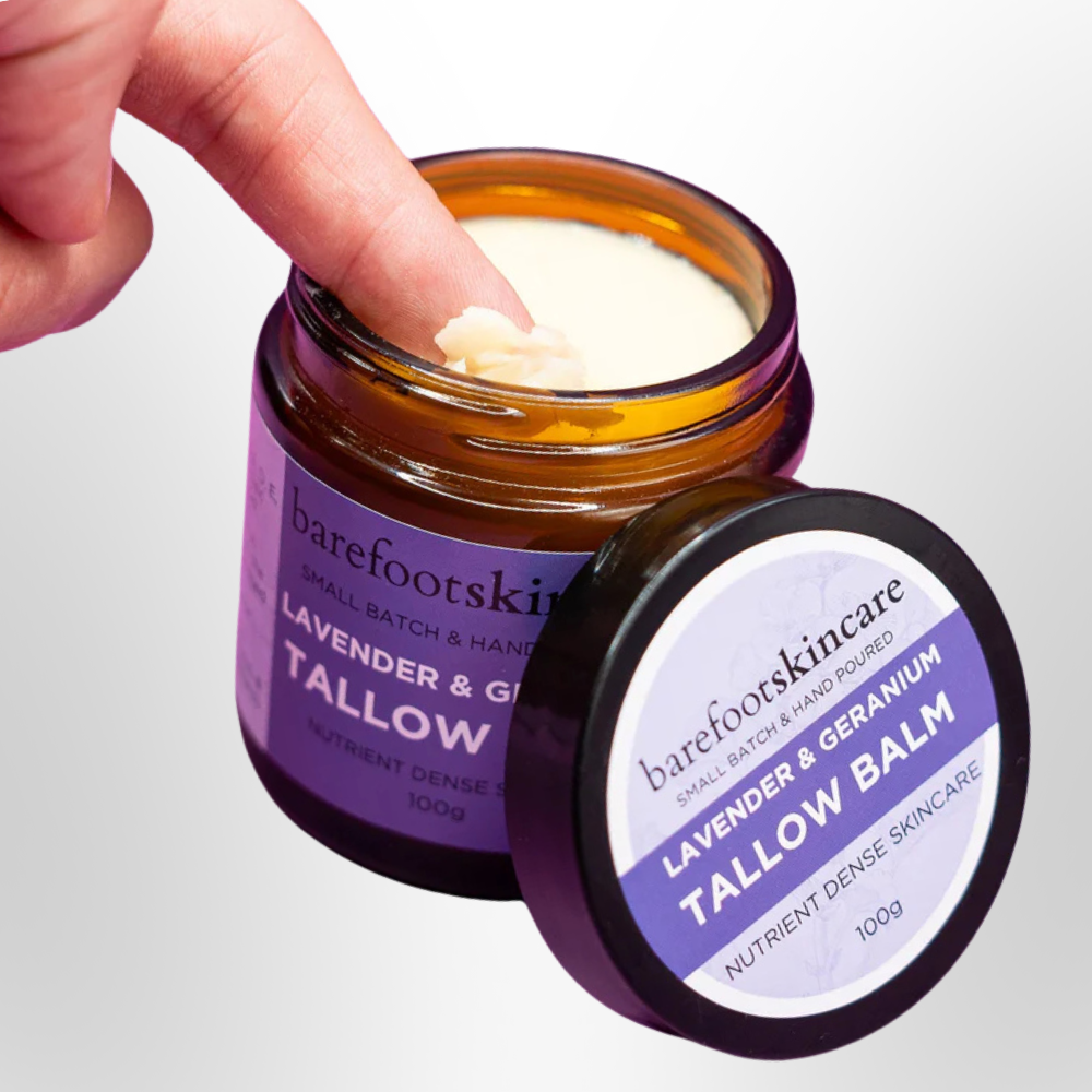 BAREFOOT SKINCARE Tallow Balm Lavender & Geranium 100g