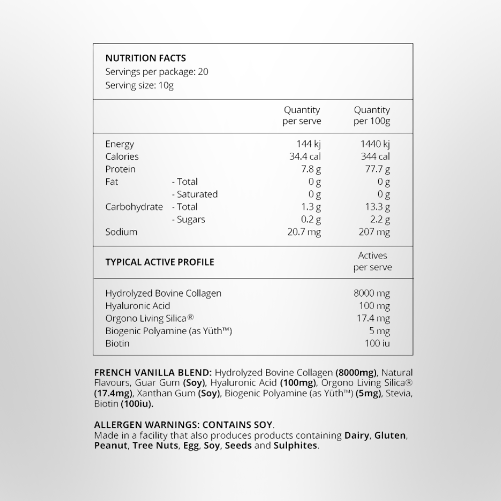 BEFORE YOU SPEAK Collagen Complex French Vanilla 200g