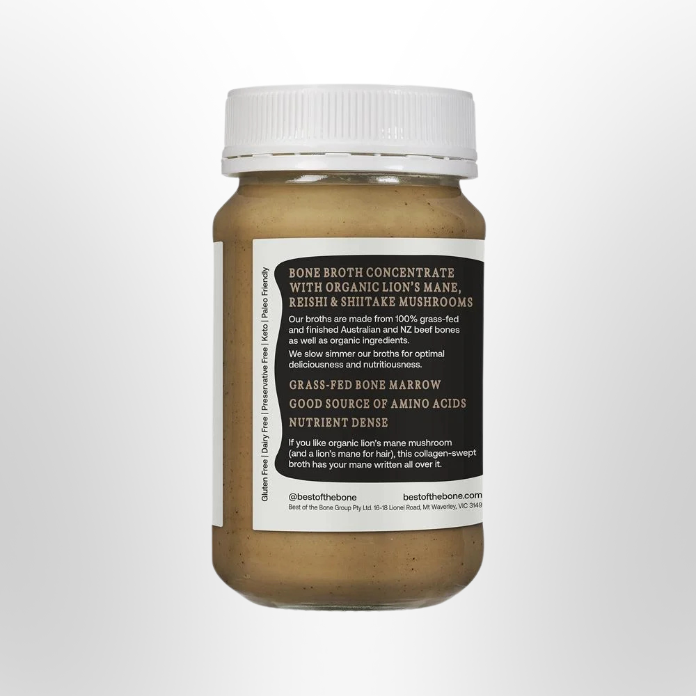 BOTB Beef Bone Broth Concentrate Healing Mushrooms 390g