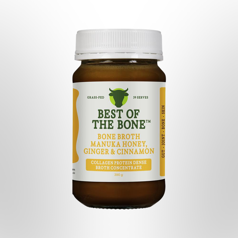 BOTB Beef Bone Broth Concentrate Manuka Honey Ginger Cinnamon 390g