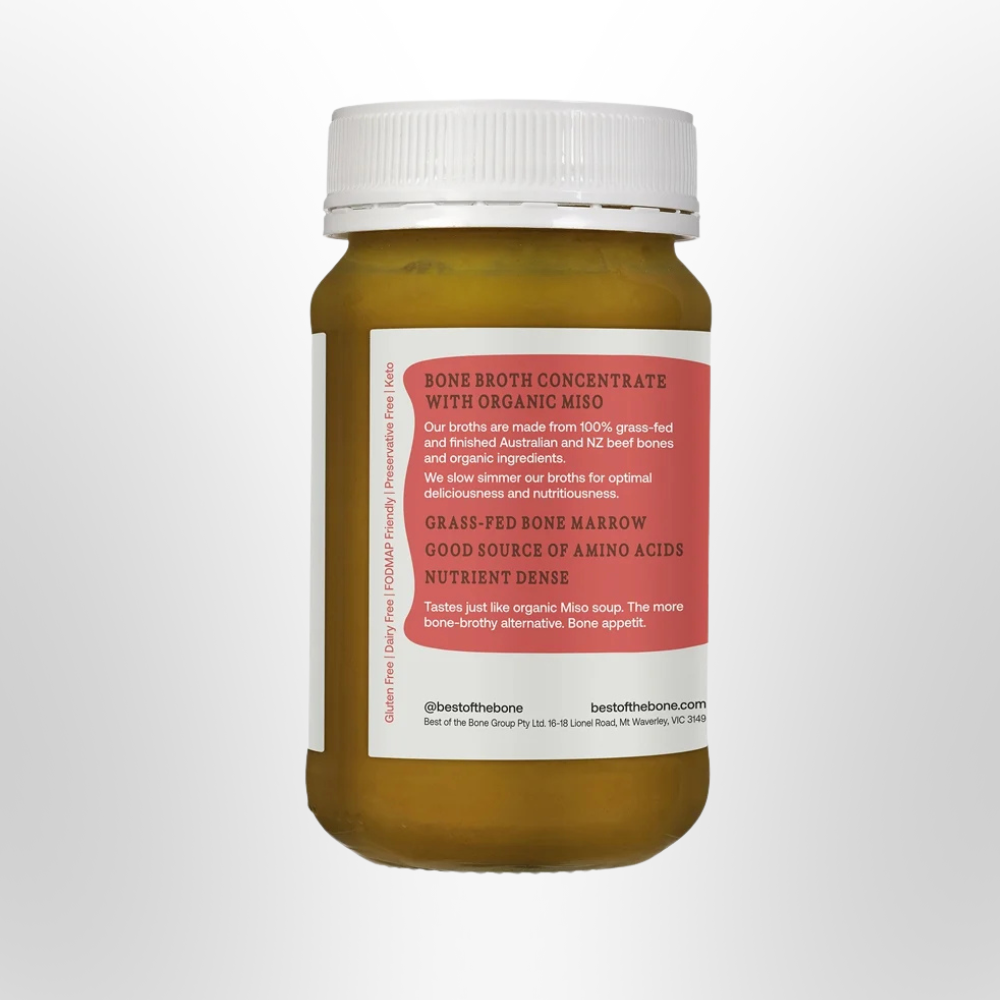 BOTB Beef Bone Broth Concentrate Organic Miso 390g