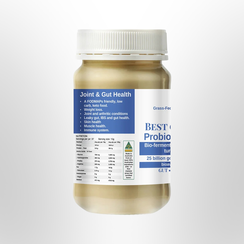 BOTB Beef Bone Broth Concentrate Probiotic Coconut & Lemon Myrtle 390g