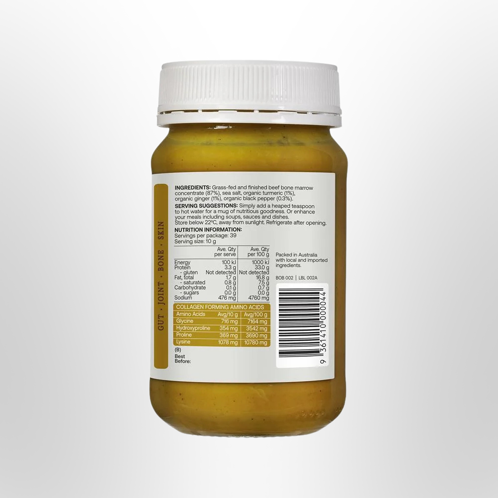 BOTB Beef Bone Broth Concentrate Turmeric, Ginger & Pepper 390g