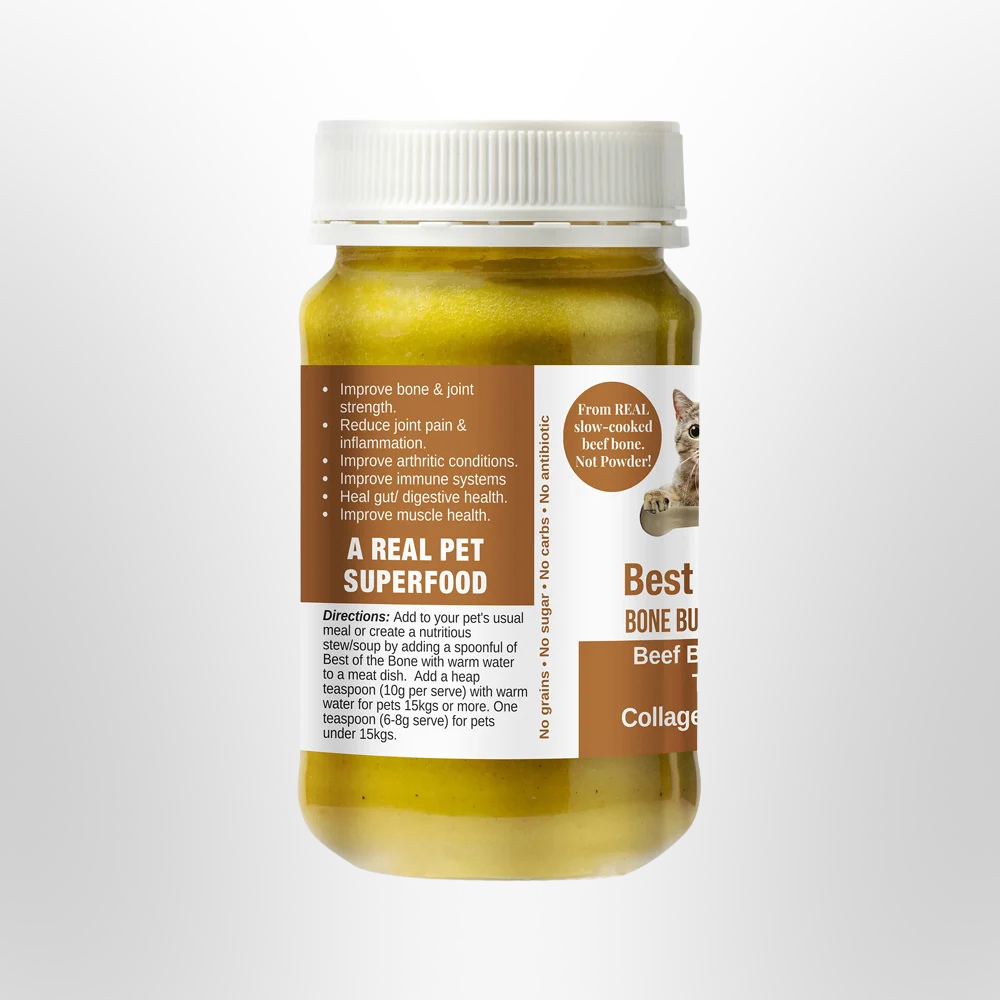 BOTB Bone Buddies Pet Bone Broth Beef Concentrate with Organic Turmeric-Ginger 375g