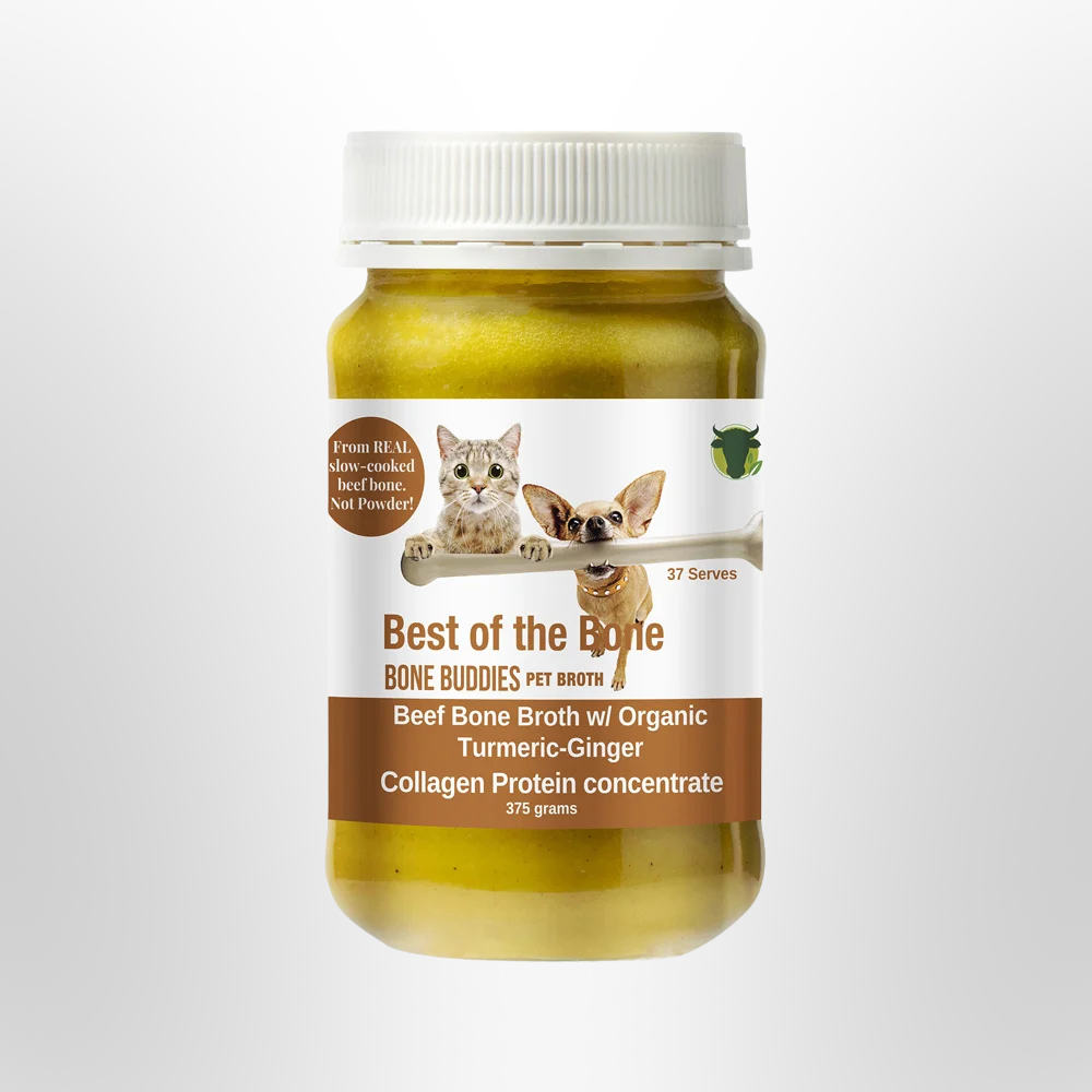 BOTB Bone Buddies Pet Bone Broth Beef Concentrate with Organic Turmeric-Ginger 375g