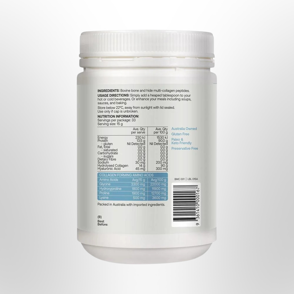 BOTB Multi-Collagen Protein Powder Flavour Free 500g