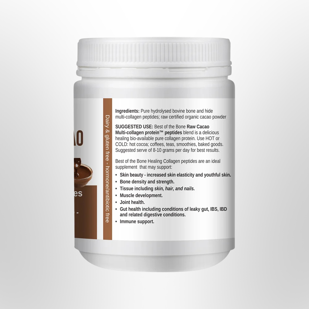 BOTB Multi-Collagen Protein Powder Raw Organic Cacao 210g