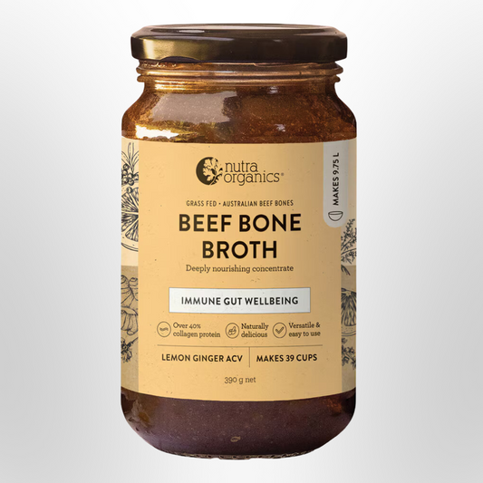NUTRA ORGANICS Lemon Ginger ACV Beef Bone Broth 390g