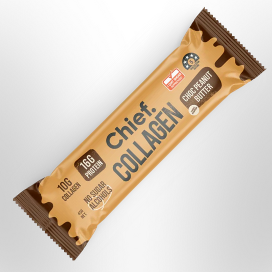 CHIEF Collagen Protein Bar Choc Peanut Butter 45g