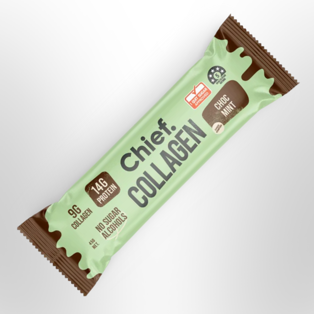 CHIEF Collagen Protein Bar Choc Mint 45g
