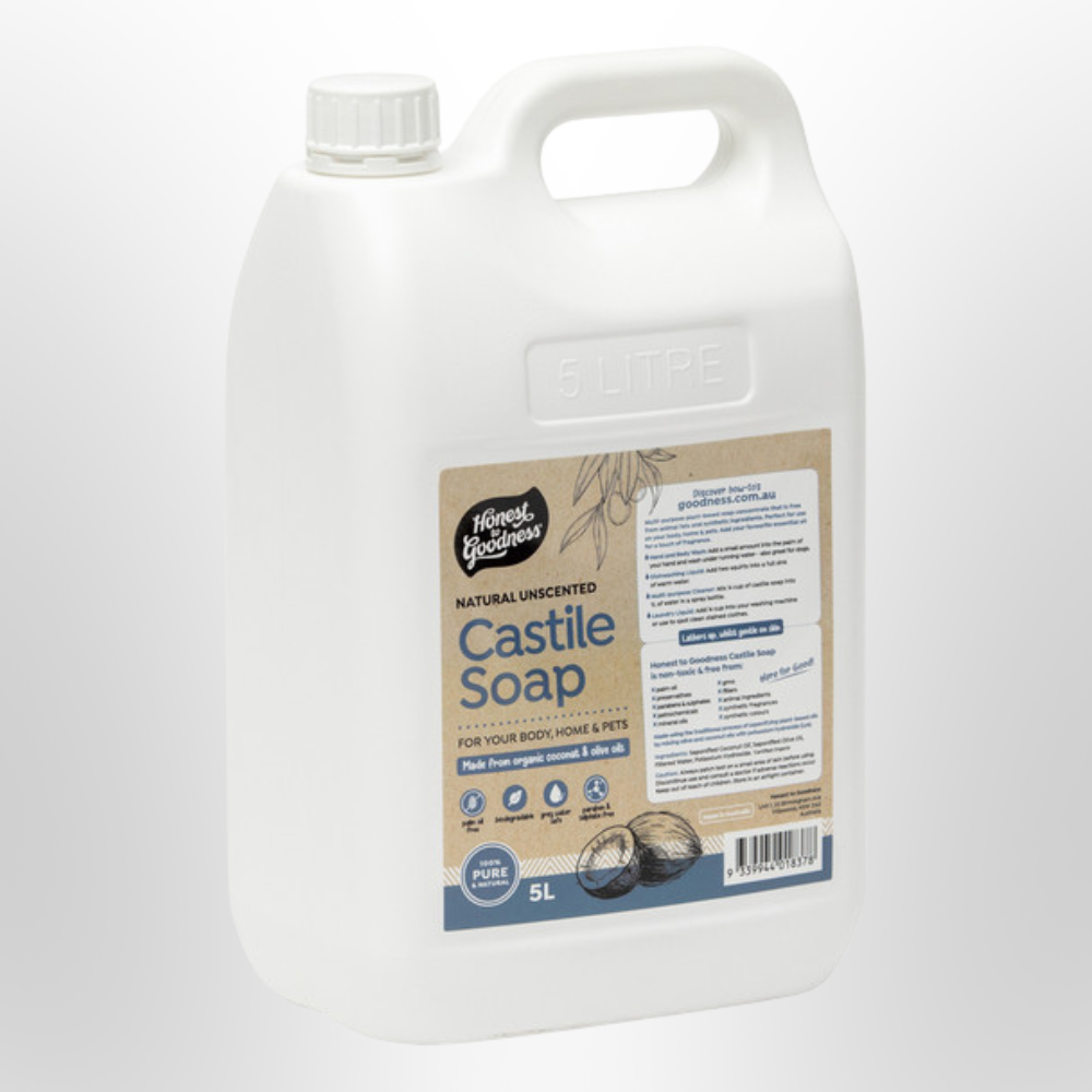 H2G Castile Soap Liquid Natural Unscented 5L