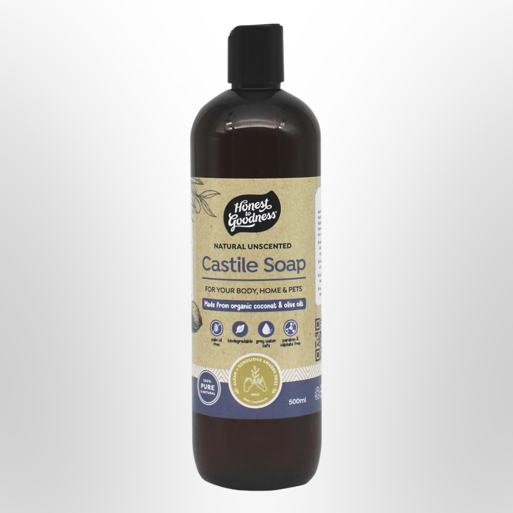 H2G Castile Soap Natural Unscented 500ml