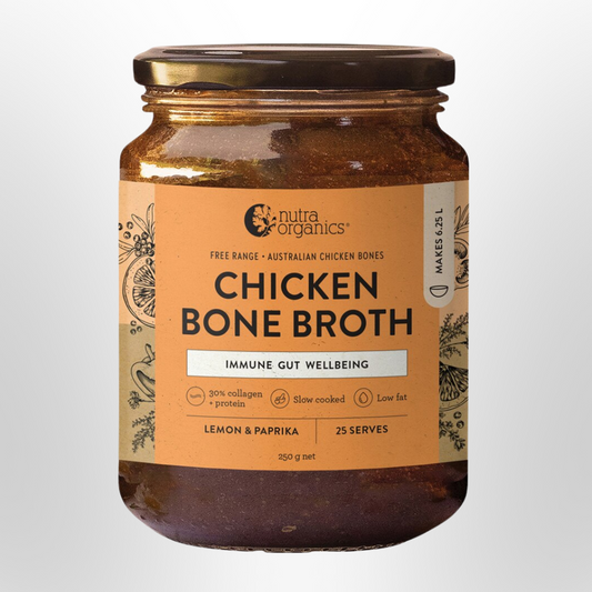 NUTRA ORGANICS Lemon & Paprika Chicken Bone Broth Concentrate 250g