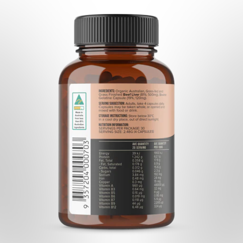 CHIEF Beef Liver Organic 120 Caps