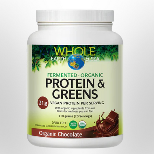 WHOLE EARTH & SEA Organic Protein & Greens Powder Chocolate 710g