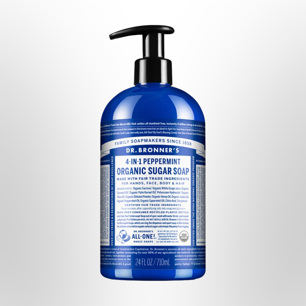 DR BRONNERS Organic Sugar Soap Peppermint Pump 710ml