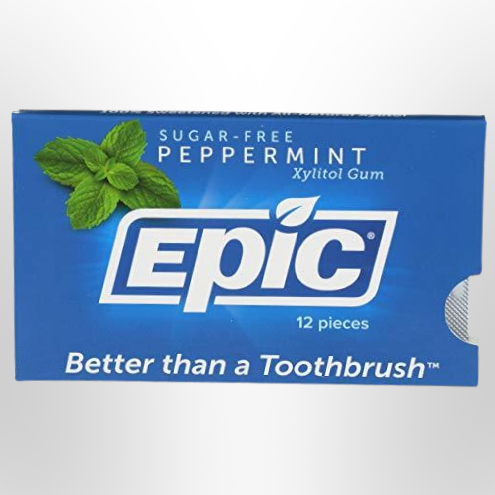 EPIC Xylitol Gum Peppermint 12 Piece Blister Pack