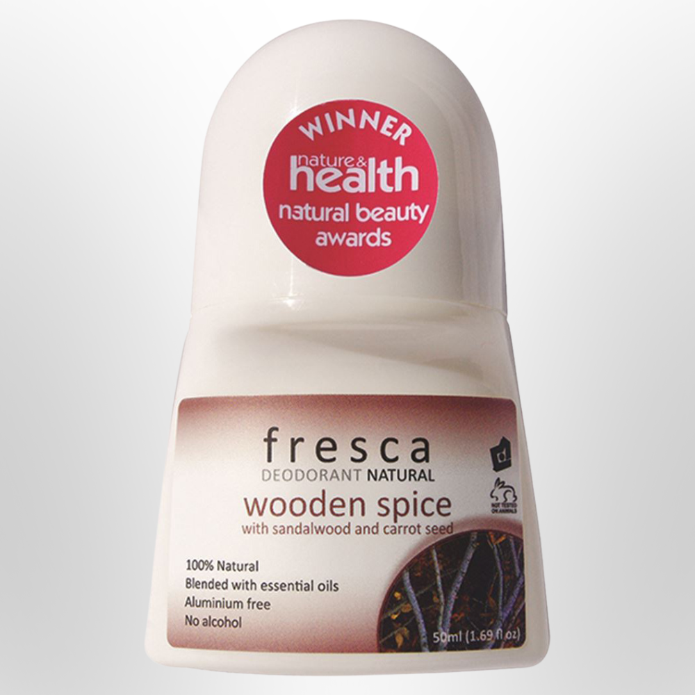 FRESCA Natural Deodorant Wooden Spice (with Sandalwood & Carrot Oil) 50ml
