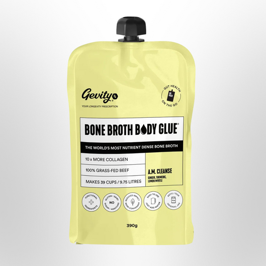 GEVITY Rx Bone Broth Body Glue Concentrate Go Pack A.M.Cleanse 390g