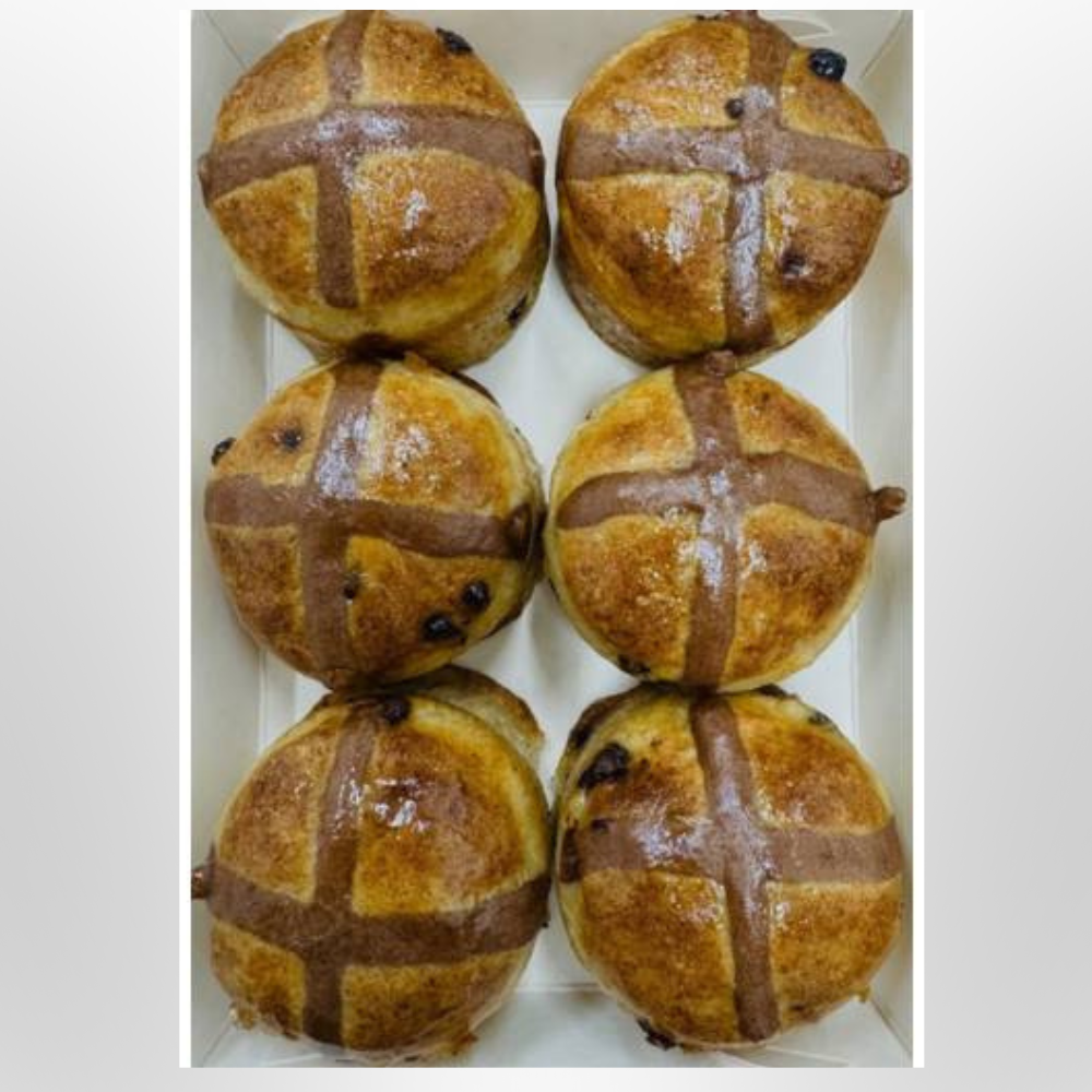 GF PRECINCT Chocolate Hot Cross Buns (Pack of 6)