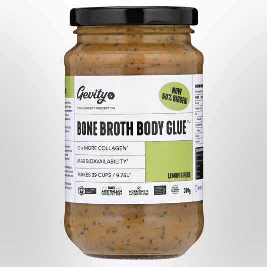 GEVITY Rx Bone Broth Body Glue Lemon & Herb 390g