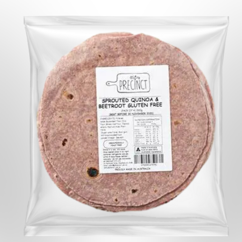 GF PRECINCT Sprouted Quinoa & Beetroot Wraps 260g