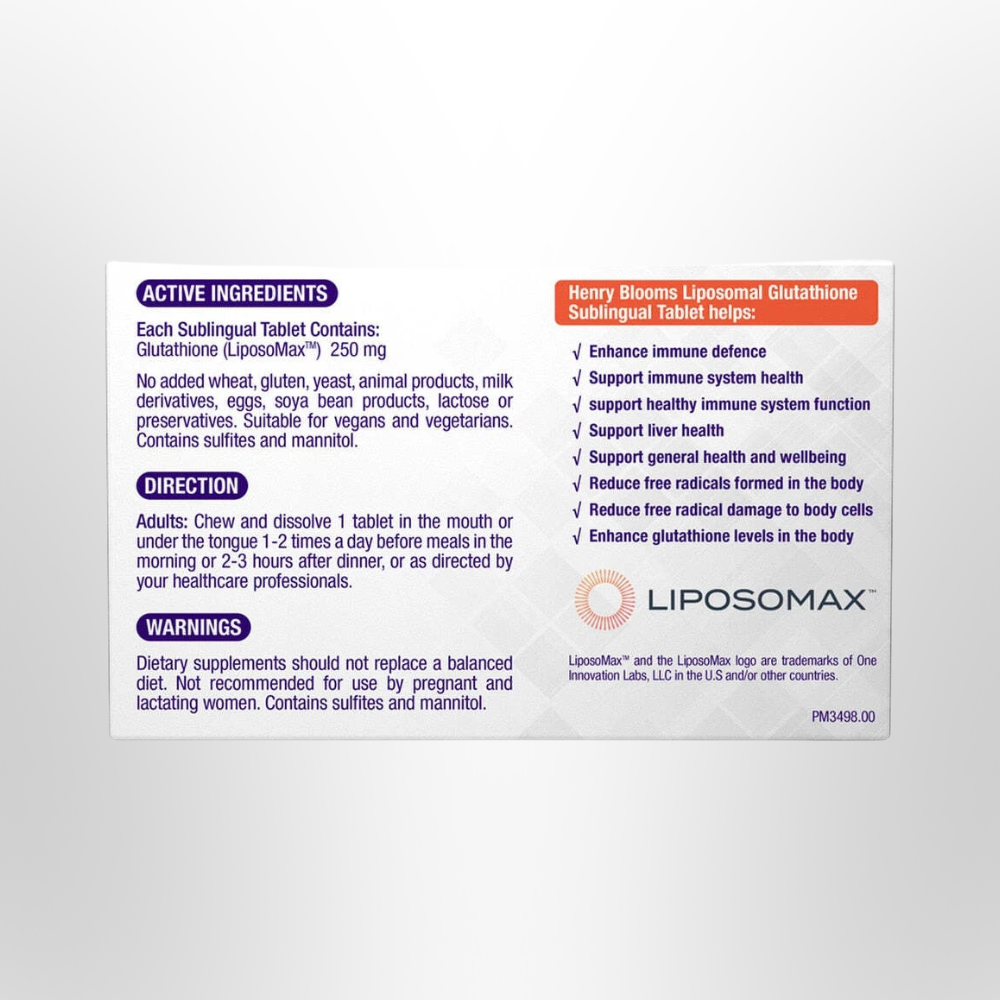 H BLOOMS Liposomal Glutathione Sublingual 30 tablets