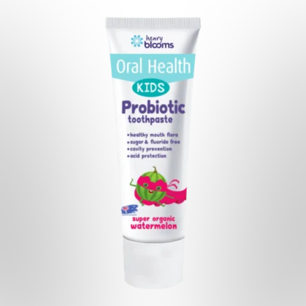 H BLOOMS Oral Health Kids Probiotic Toothpaste Super Organic Watermelon 50g