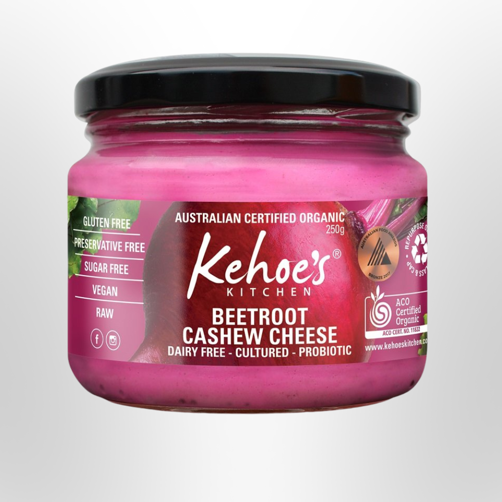 KEHOES Beetroot Cashew Cheese Dip Organic 250g