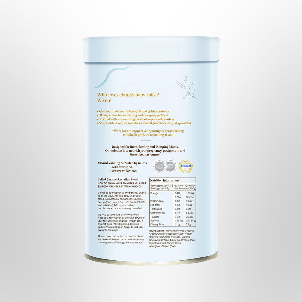 MAMMAS MILK BAR Lactation Support Blend Salted Caramel 500g