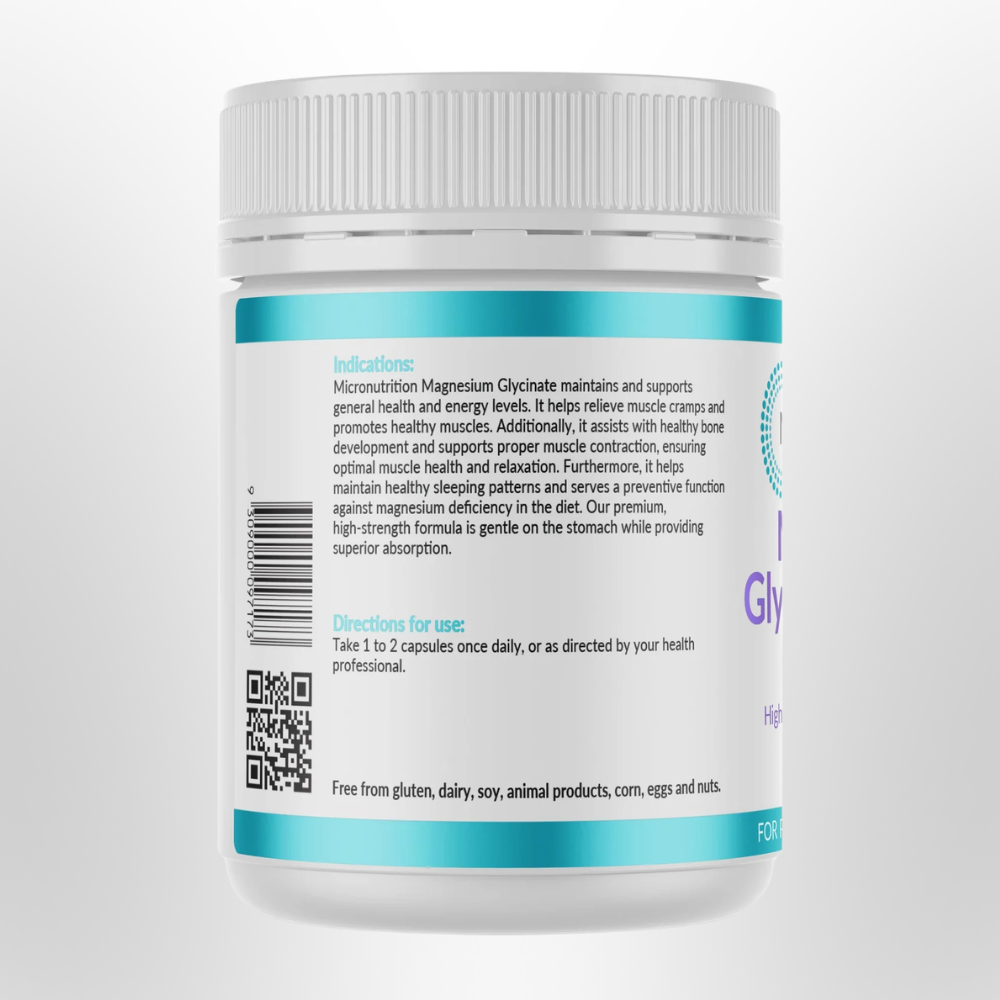 MICRONUTRITION Magnseium Glycinate 750mg (150 elelmental) 120 Caps