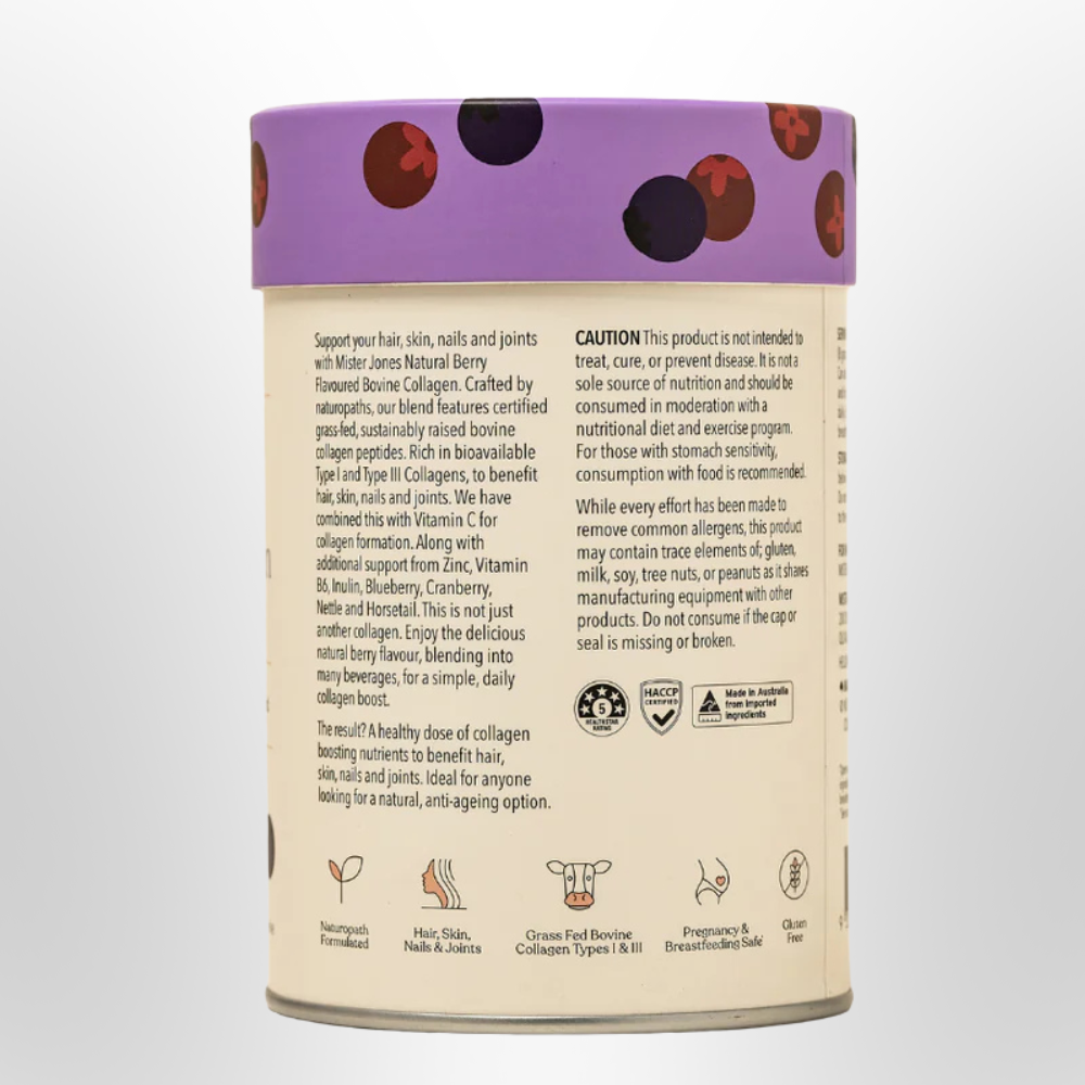 MISTER JONES Natural Berry Bovine Collagen 240g