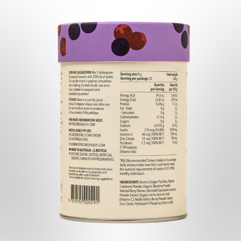 MISTER JONES Natural Berry Bovine Collagen 240g