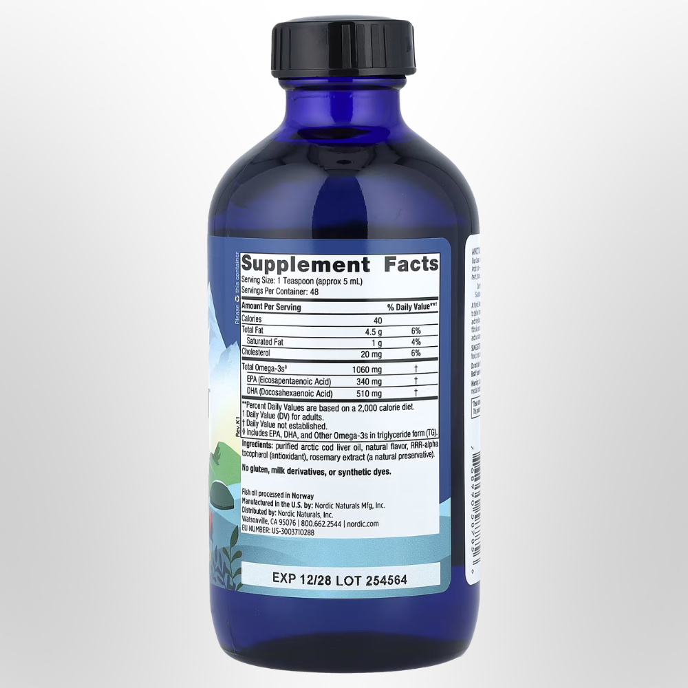 NORDIC NATURALS Arctic Cod Liver Oil Lemon 237ml