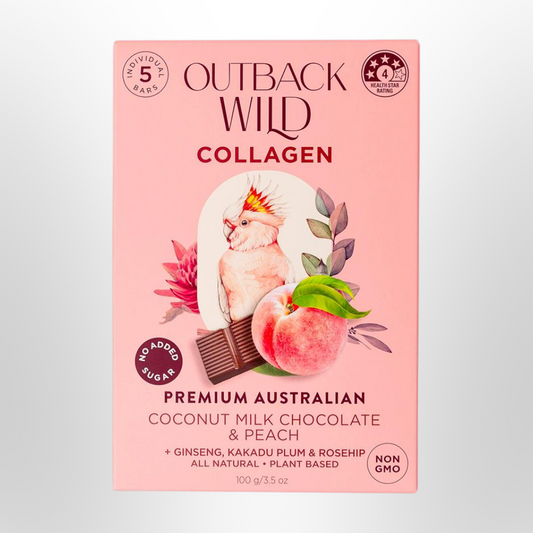 OUTBACK WILD COLLAGEN Coconut Milk Chocolate & Peach 20g x 5pk
