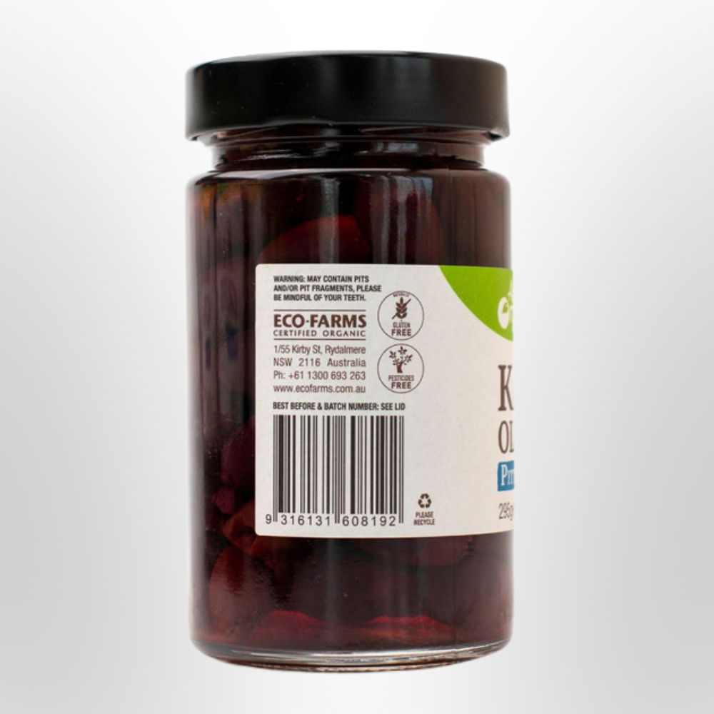 ABSOLUTE ORGANIC Greek Kalamata Olives - Pitted Organic 295g