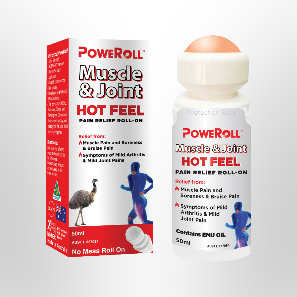 POWEROLL Pain Relief Plus Oil Hot Feel Roll-On 50ml