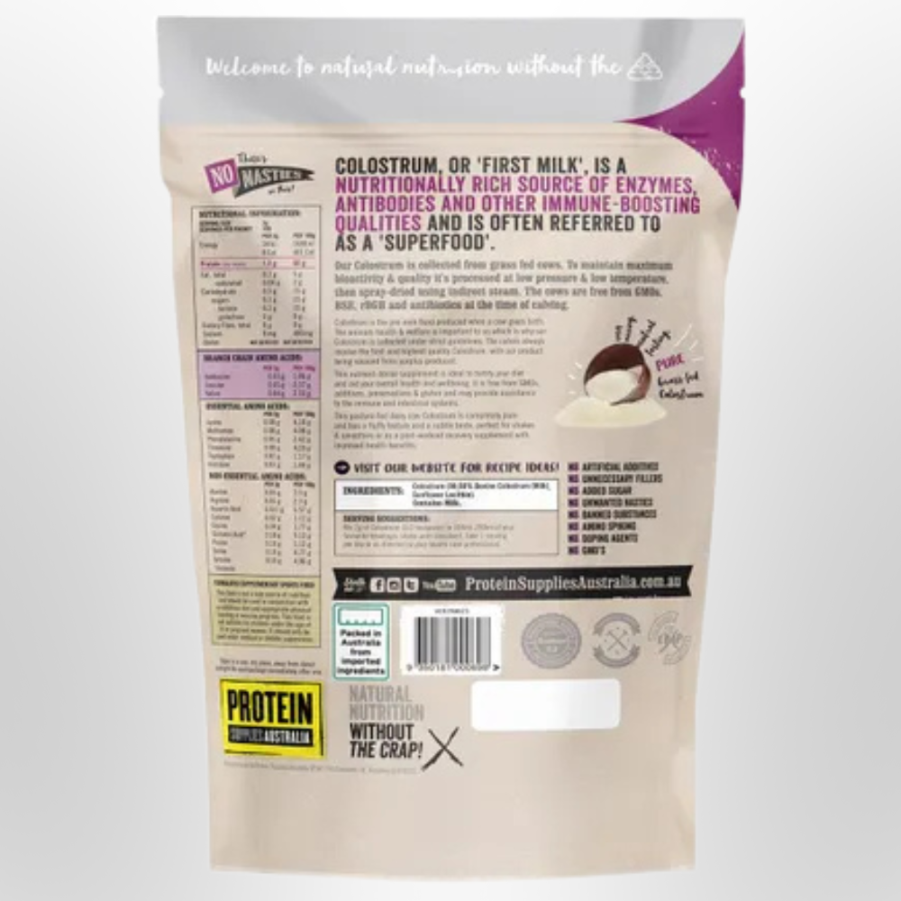 PROTEIN SUPPLIES AUSTRALIA Colostrum Grass Fed Pure 200g
