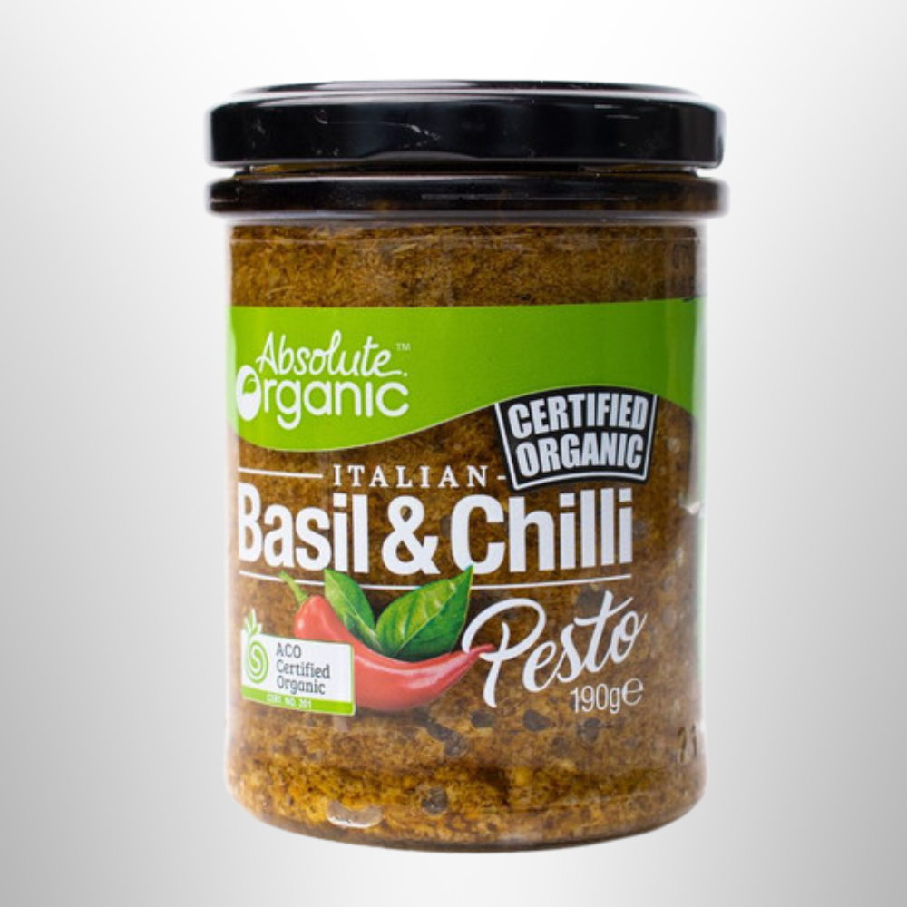 ABSOLUTE ORGANIC Pesto Basil & Chilli Organic 190g