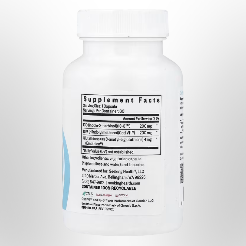 SEEKING HEALTH DIM + I3C 60 Caps