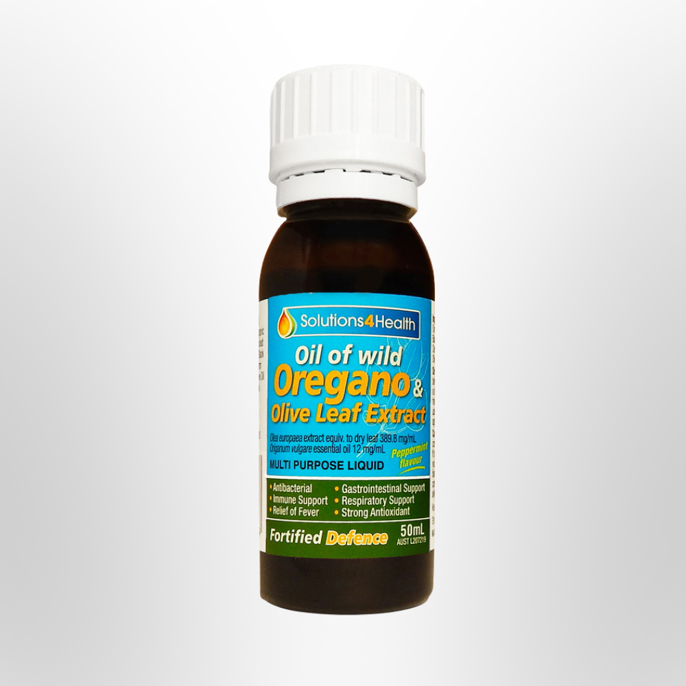 SOLUTIONS 4 HEALTH Oil of Wild Oregano & Olive Leaf Extract (Fortified Defence) 50ml