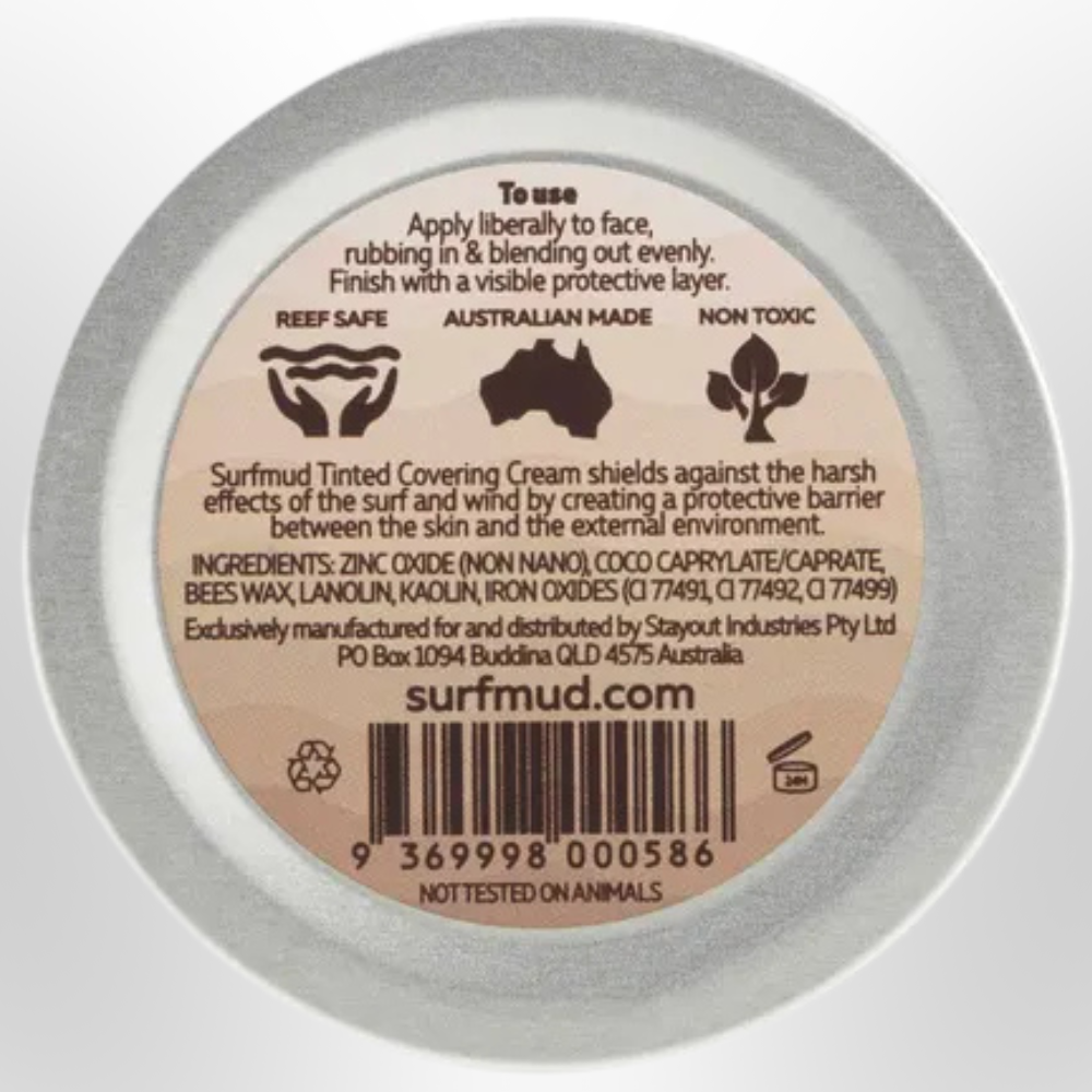 SURFMUD Original Natural Zinc Tinted Covering Cream Tin 45g
