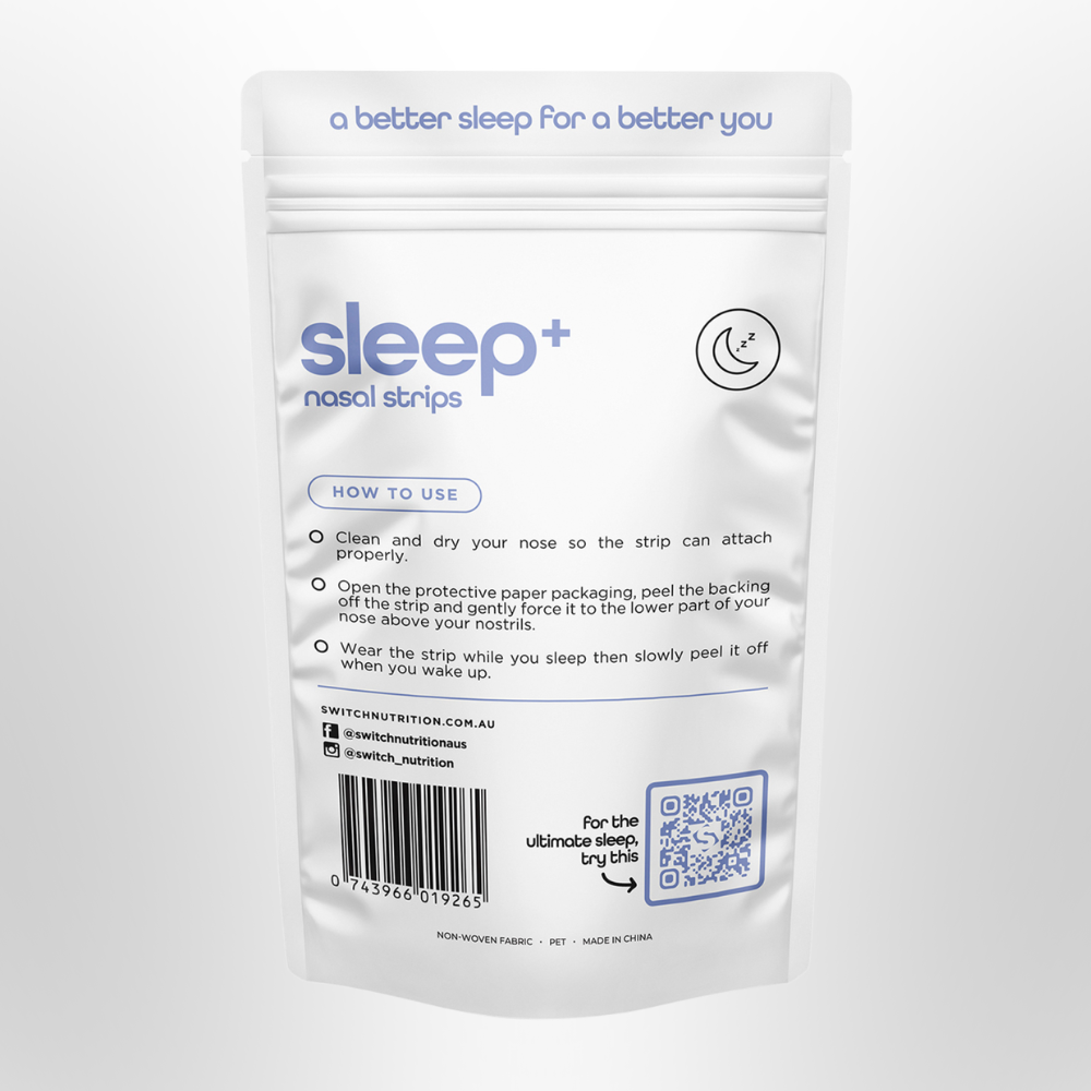 SWITCH NUTRITION Sleep+ Nasal Strips 30pk