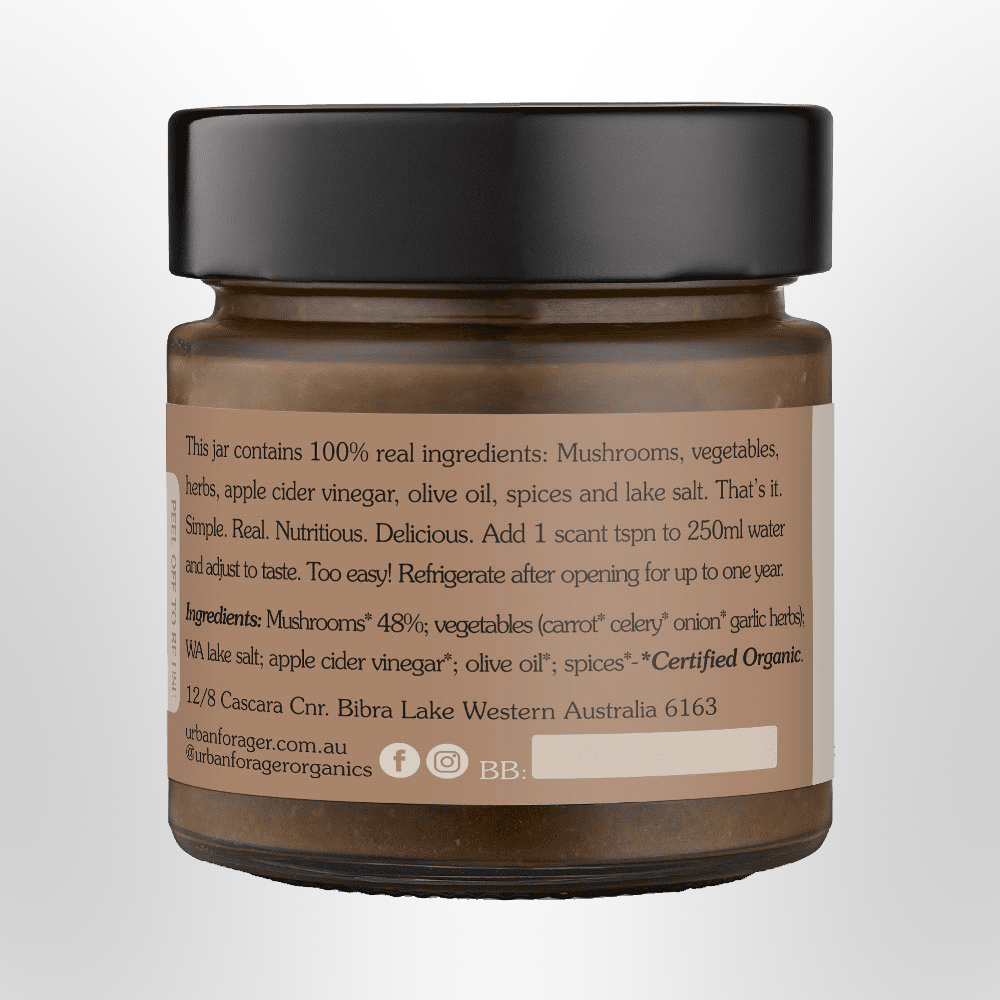 URBAN FORAGER Mushroom Stock Concentrate Organic 250g