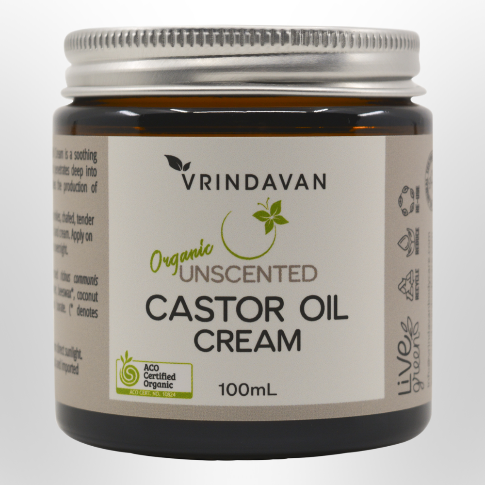 VRINDAVAN Castor Oil Cream Unscented Organic 100ml